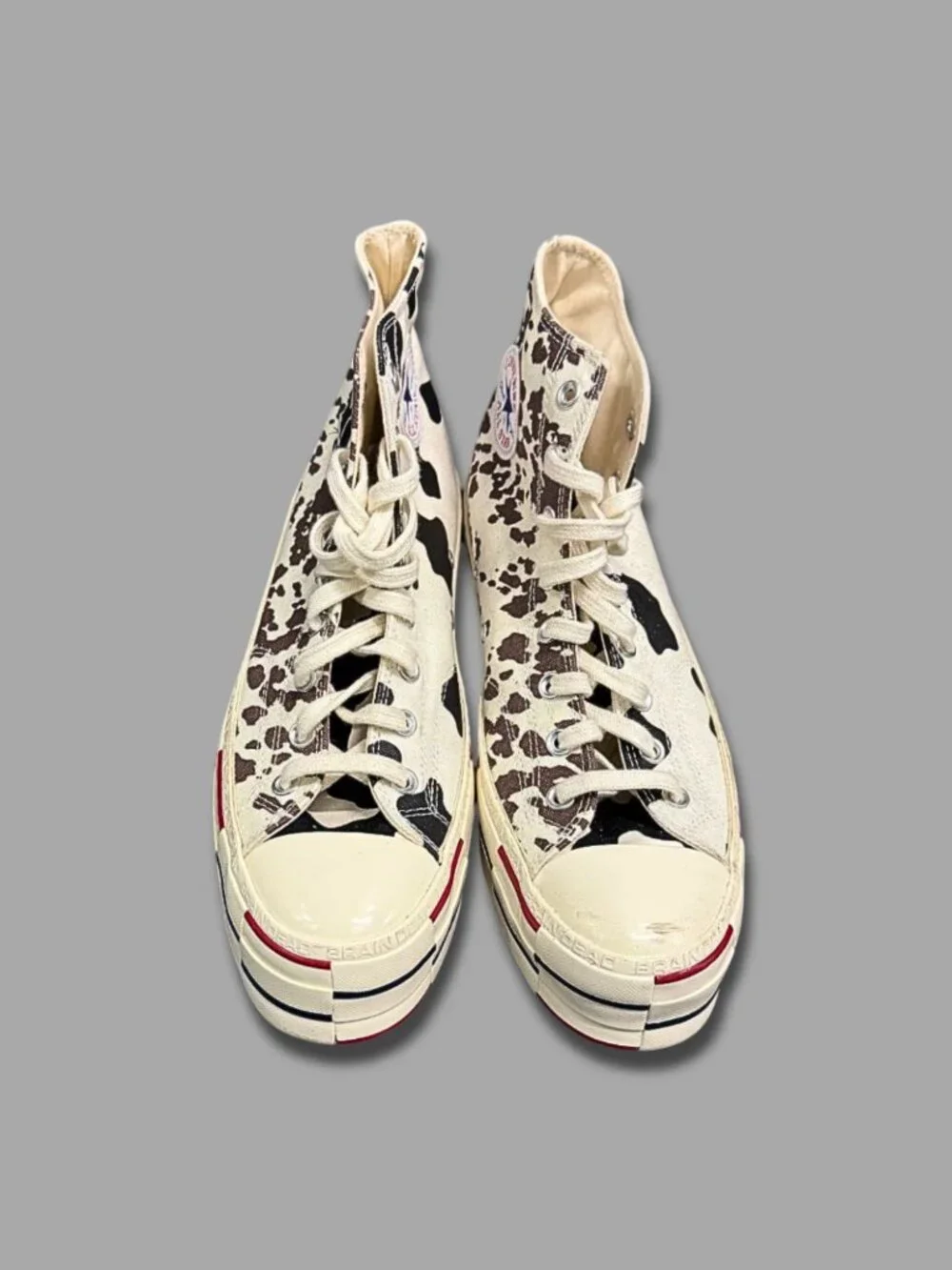 CONVERSE x BRAIN DEAD Chuck 70 Hi Cow Print High Top Sneakers Sz 11 169946C - Picture 3 of 11